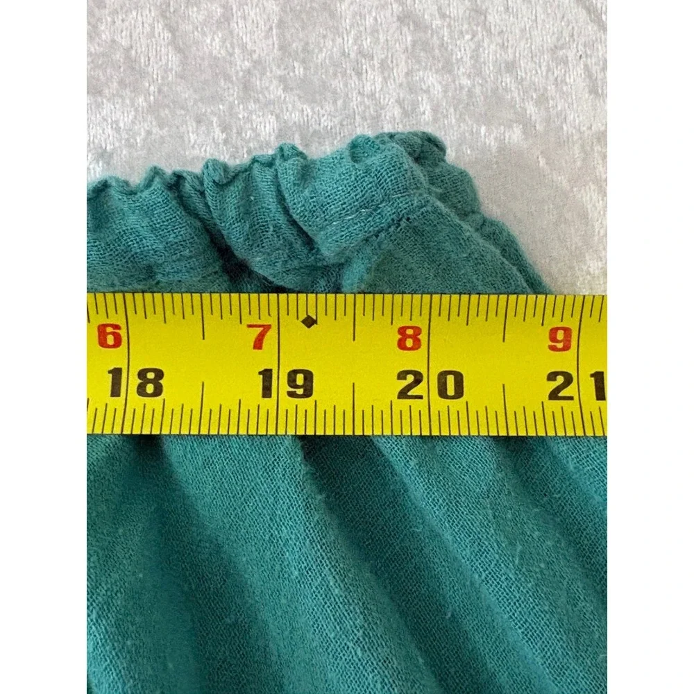Vintage Cotton Tie Dye Maxi Skirt Teal Purple Boho Festival Made in USA Small
